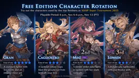 Granblue Fantasy Versus: Rising Character Rotation [Nov 06 - 13]