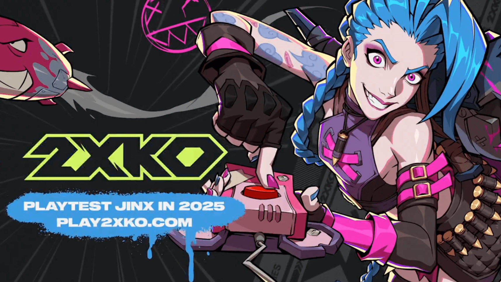 2XKO Jinx Teaser Gameplay Trailer and 2025 Playtest Announced