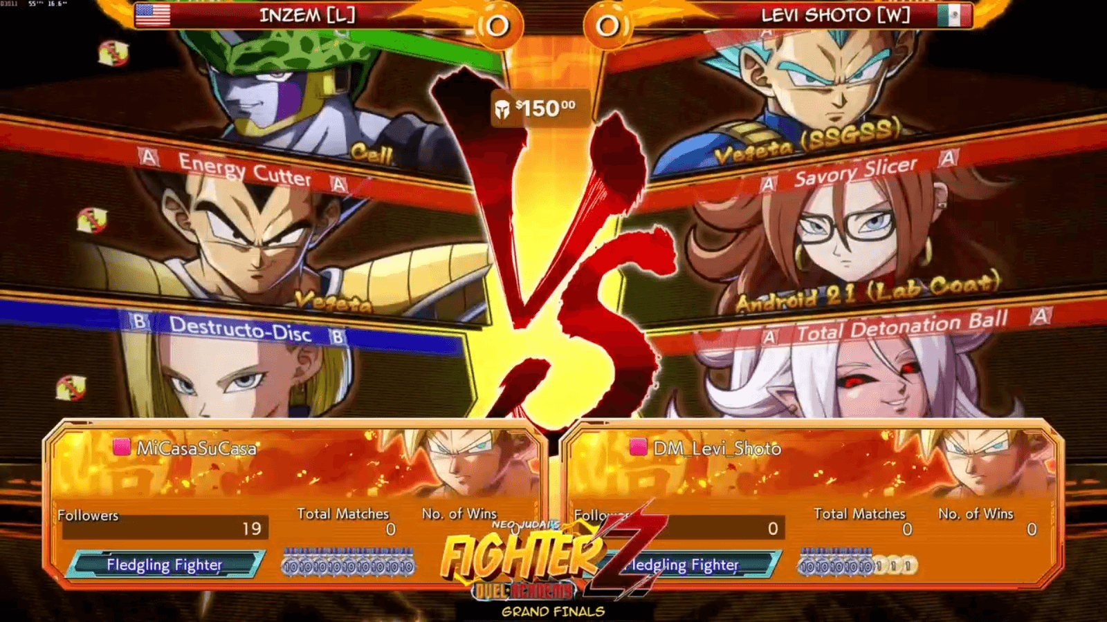 FighterZ Duel Academy Rollback Beta NA #1: Results