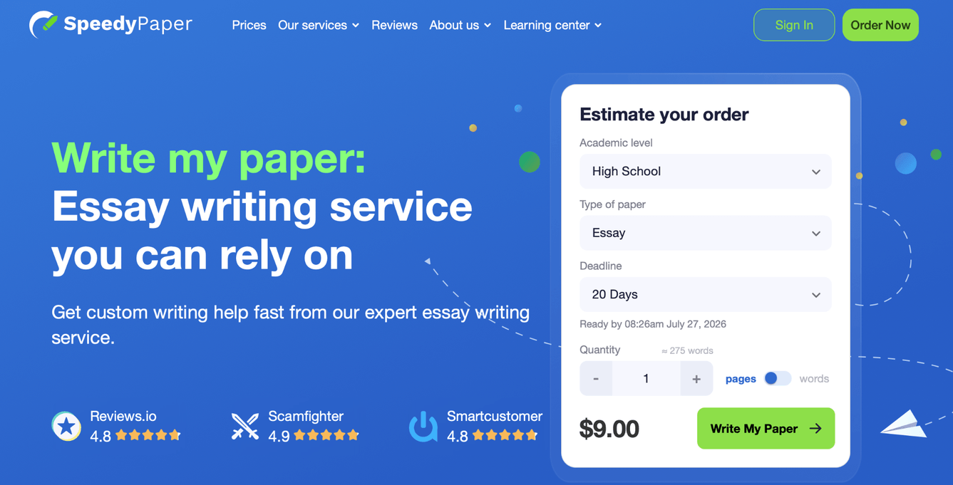 SpeedyPaper Review: A Closer Look At Writing Help, Prices, And Quality