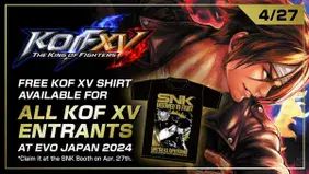 All KOF XV Participants At Evo Japan To Get Free T-Shirts