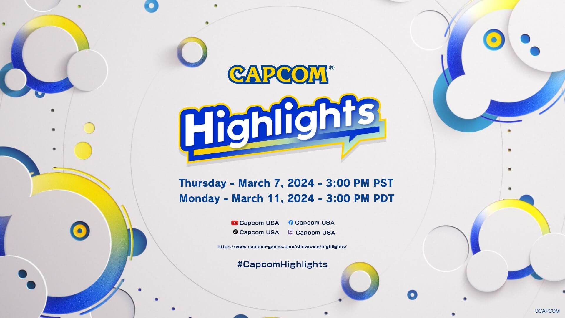 Capcom Highlights Are Coming Next Week