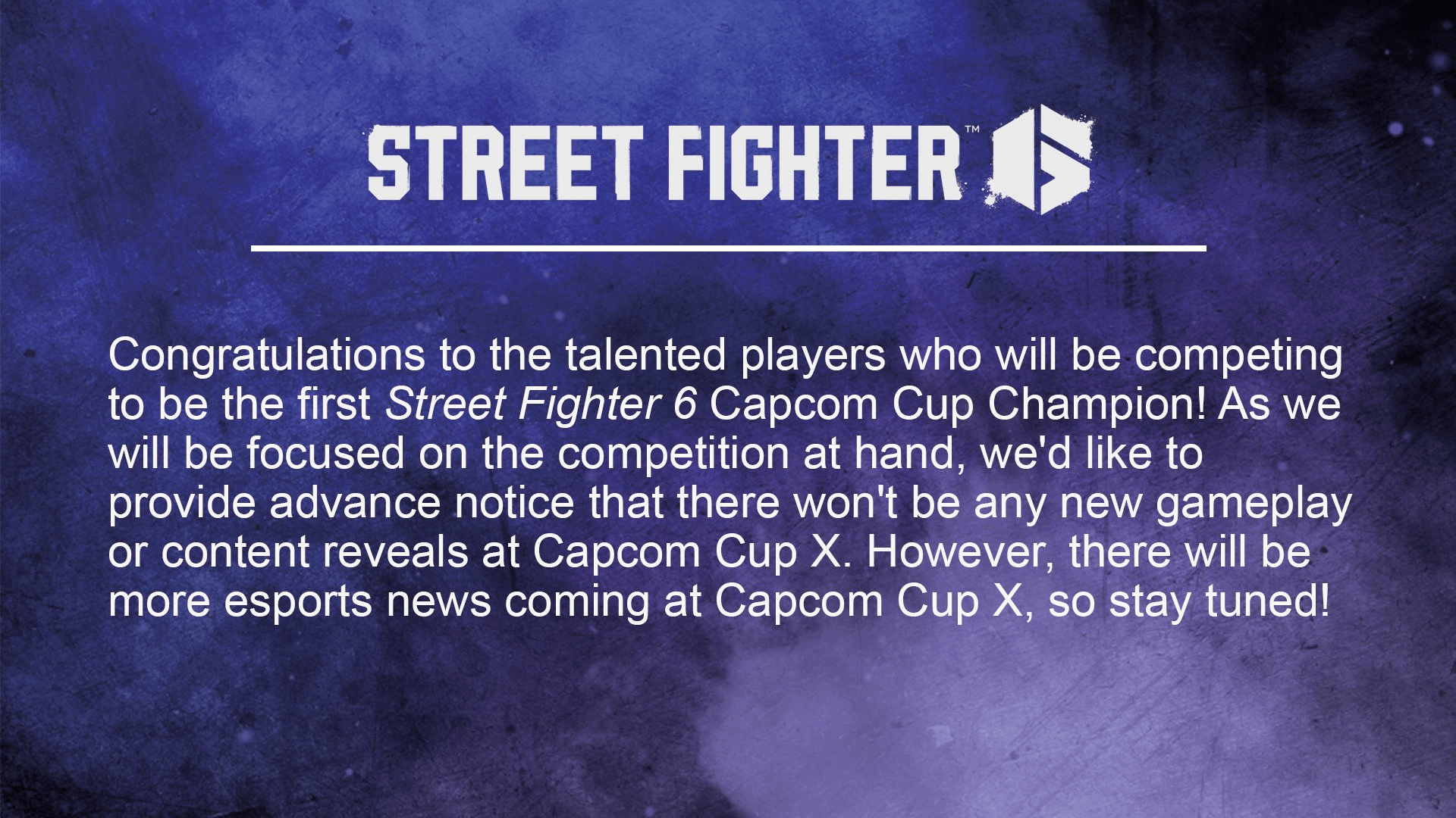 No New Gameplay or Reveals at Capcom Cup X Except For Esports News