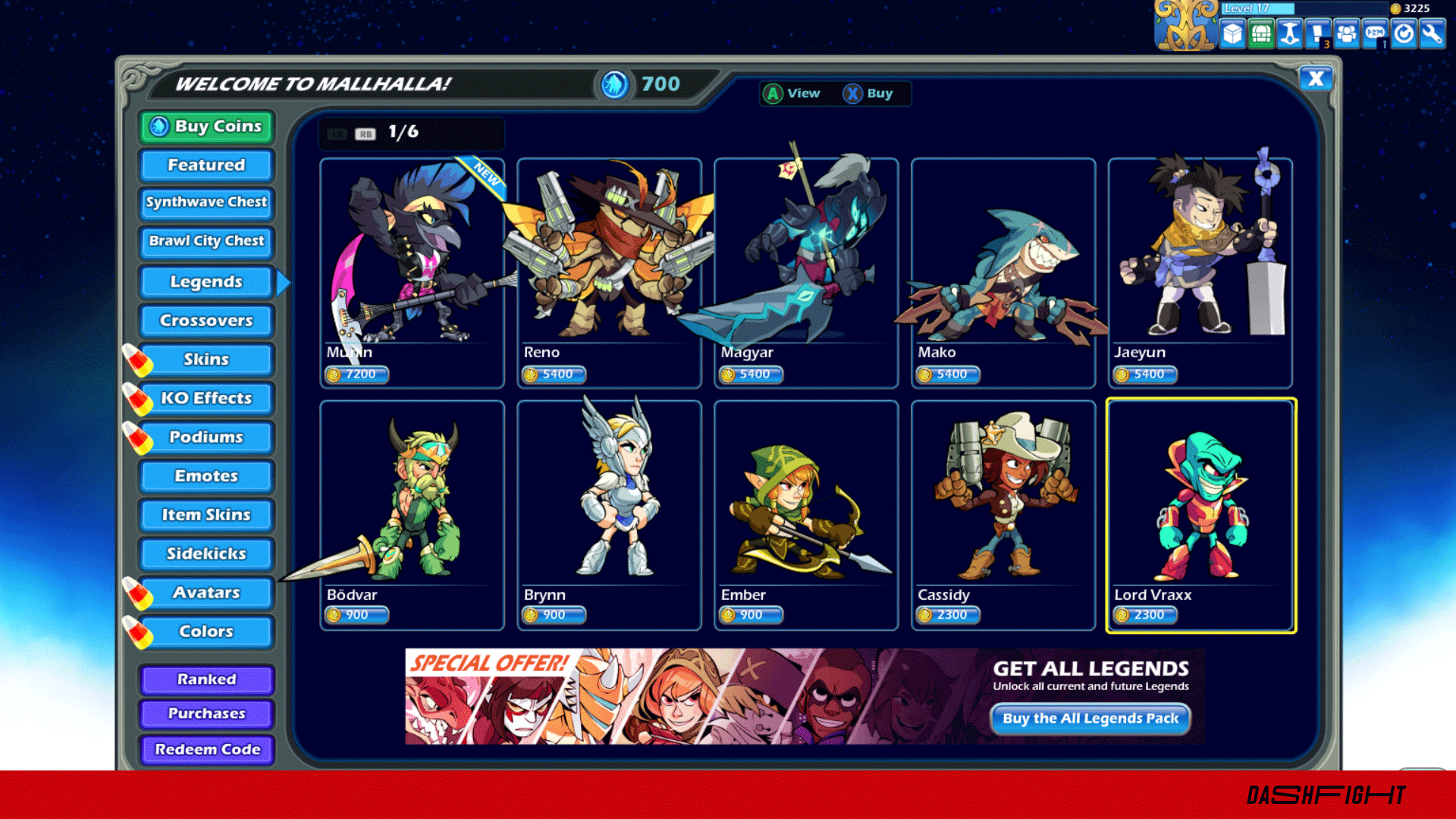 Kind of crazy the amount of free items you can get with Brawlhalla streams  and prime : r/Brawlhalla