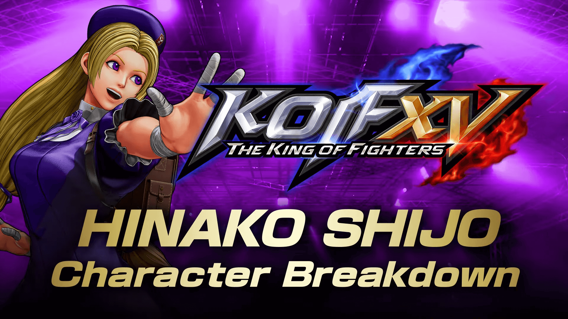 KOFXV Hinako Shijo Official Character Breakdown Release