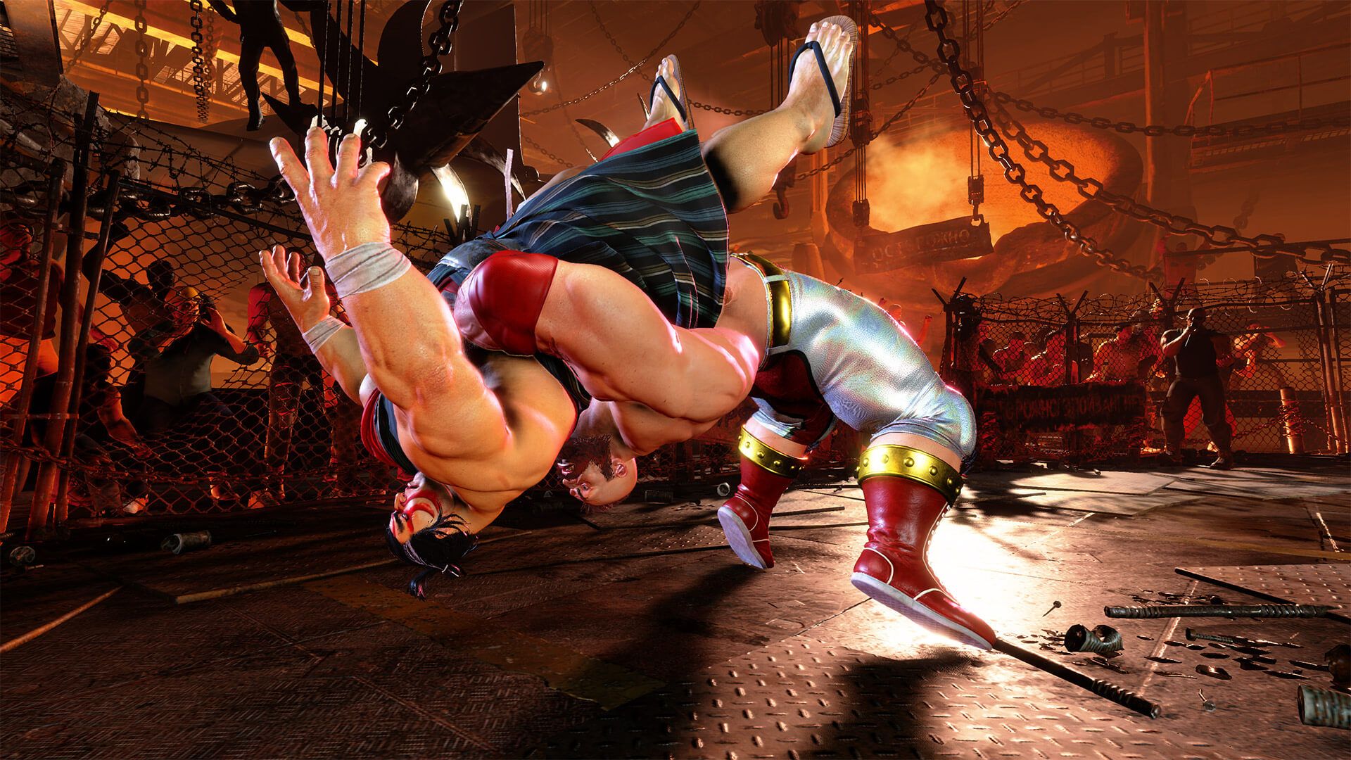 Zangief pulls a 'Magneto' via a glitched interaction that causes Juri to  slide towards him during Street Fighter 6 clip