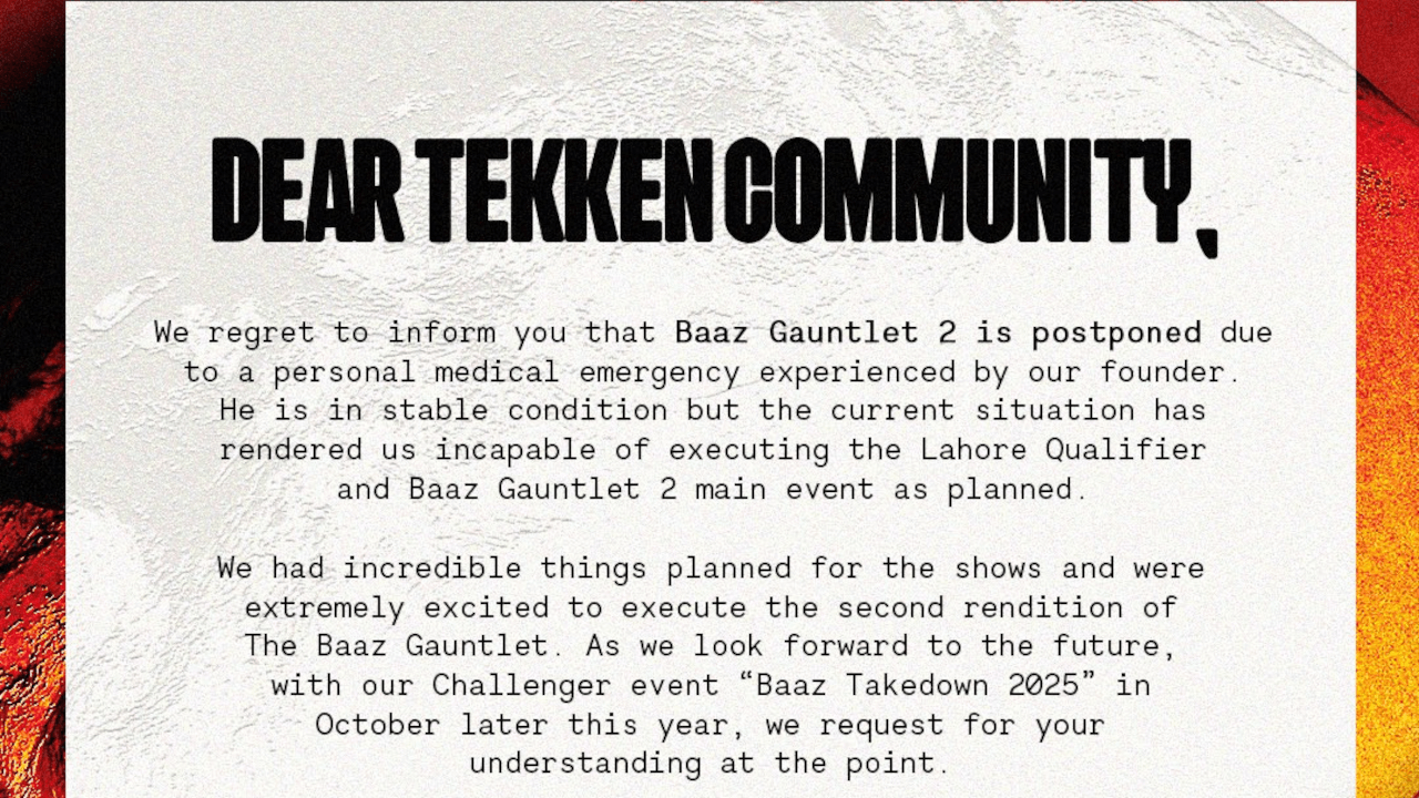 Baaz Guantlet 2 Postponed - Tickets refunded
