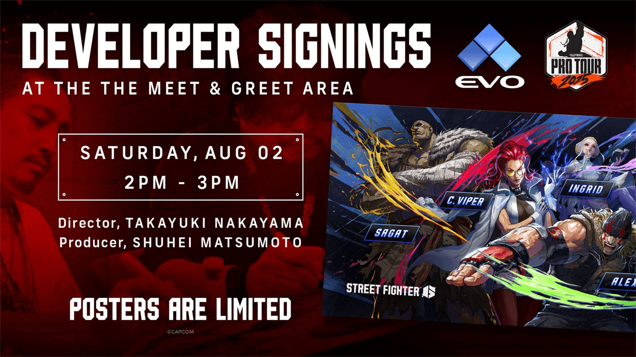Street Fighter 6's Director & Producer Signing at Evo 2025