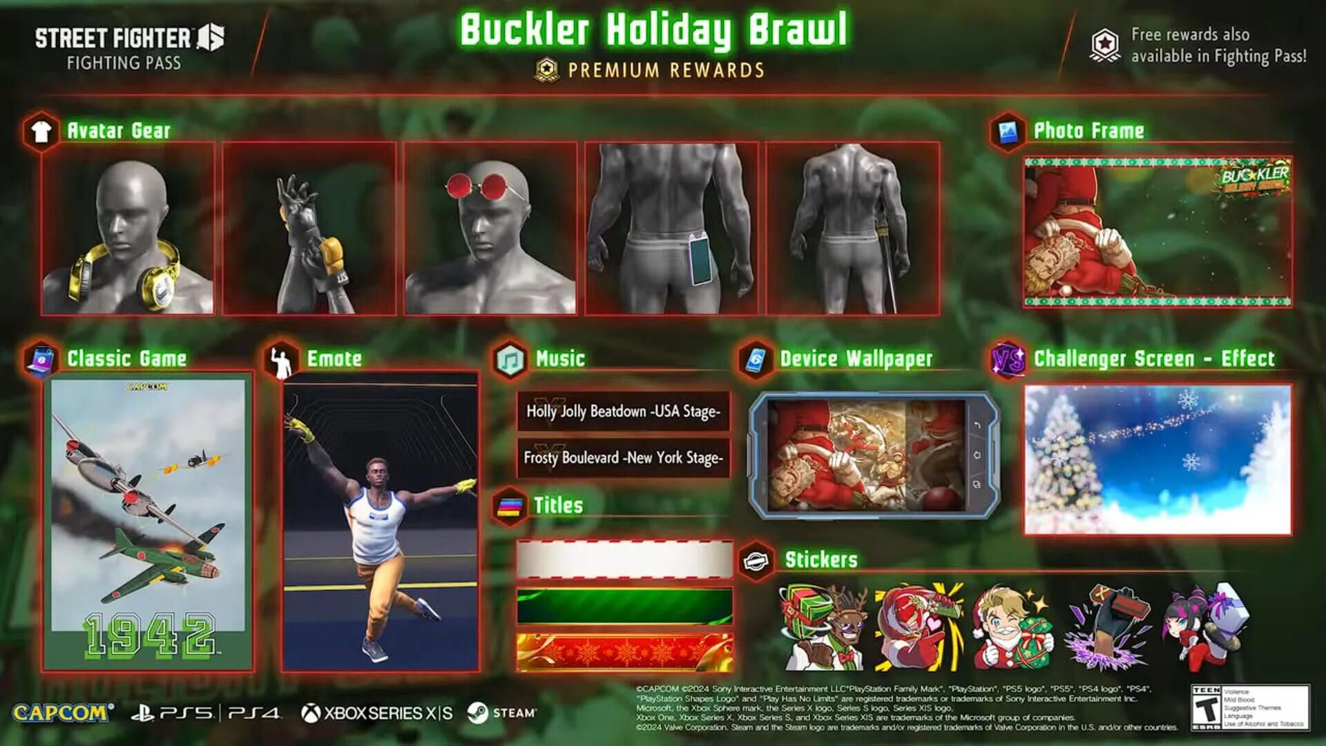 Holiday Themed Battle Pass In Street Fighter 6