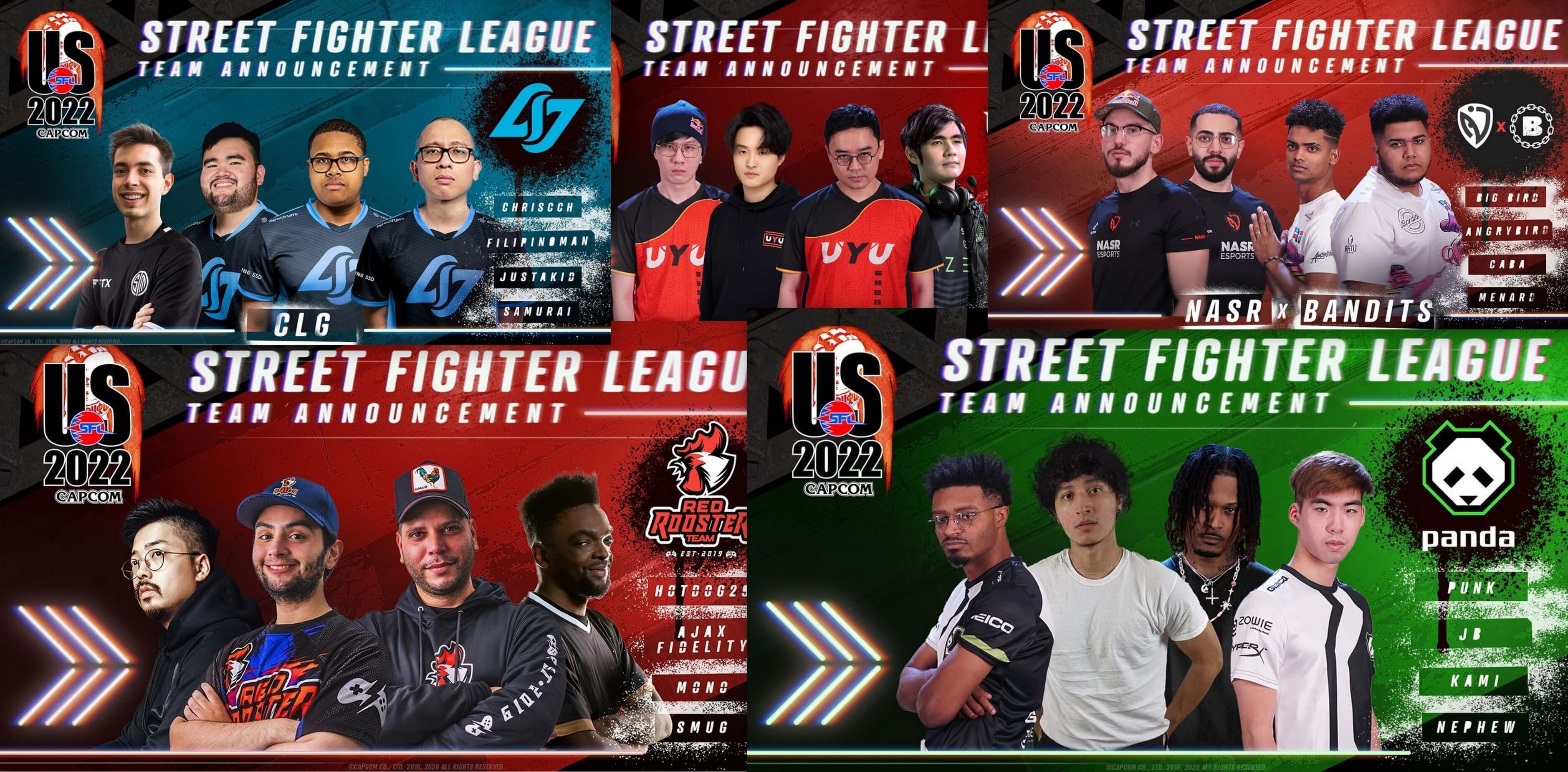 Street Fighter League US: All the Team Announcements So Far