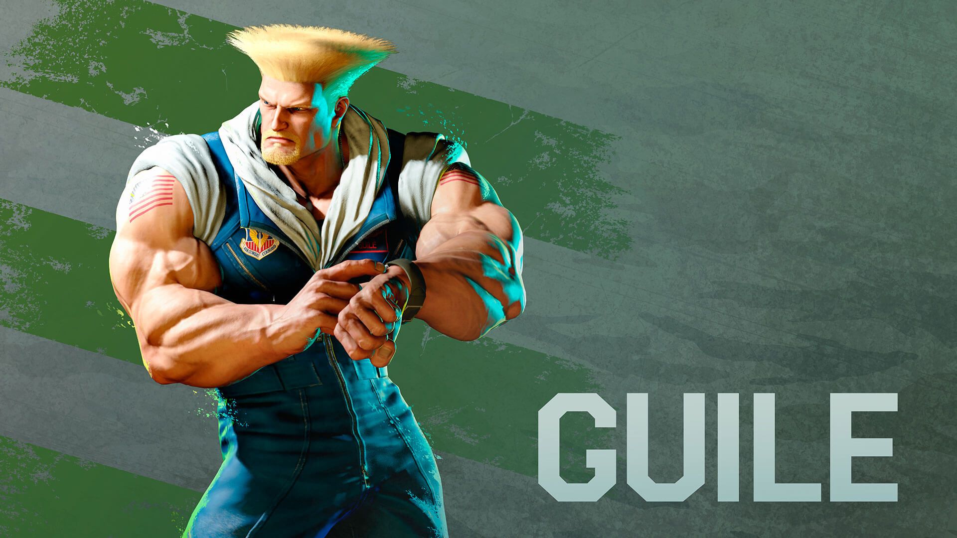 Guile's iconic sweep seen from the opponent's perspective in