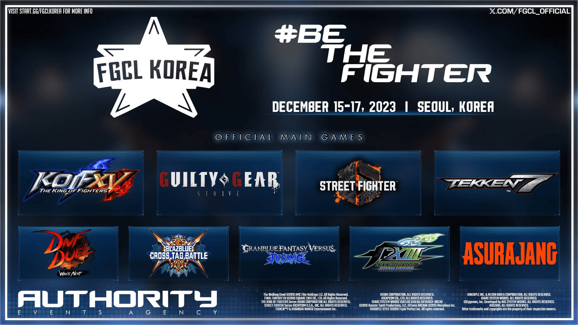 FGCL Korea 2023: Games and Stream Schedule
