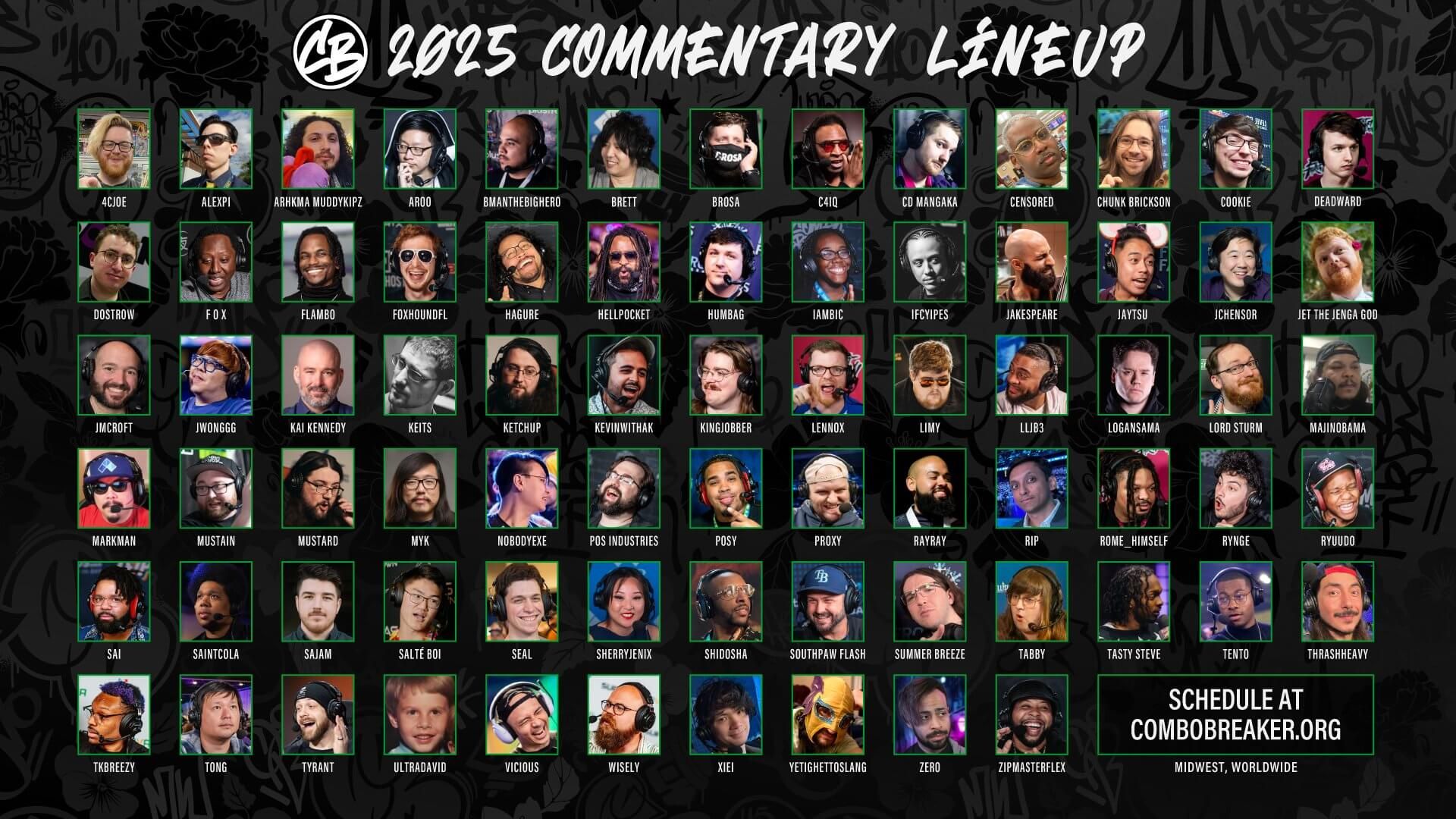 Combo Breaker Caster Lineup Revealed