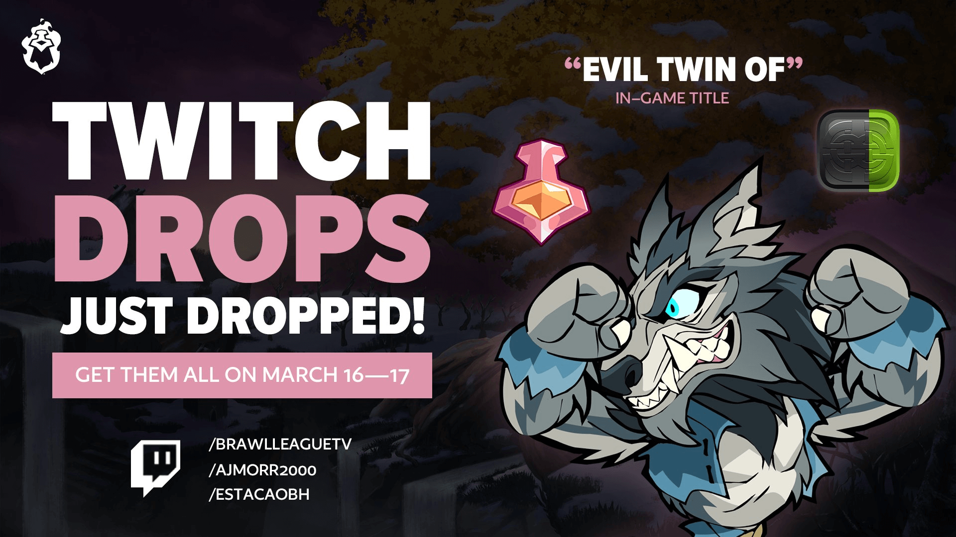 Twitch Drops This Weekend for Brawlhalla Esports