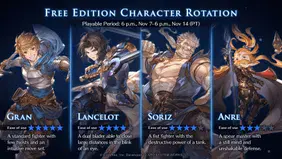 Granblue Fantasy Versus: Rising Free Character Rotation [Nov 7 - 14]