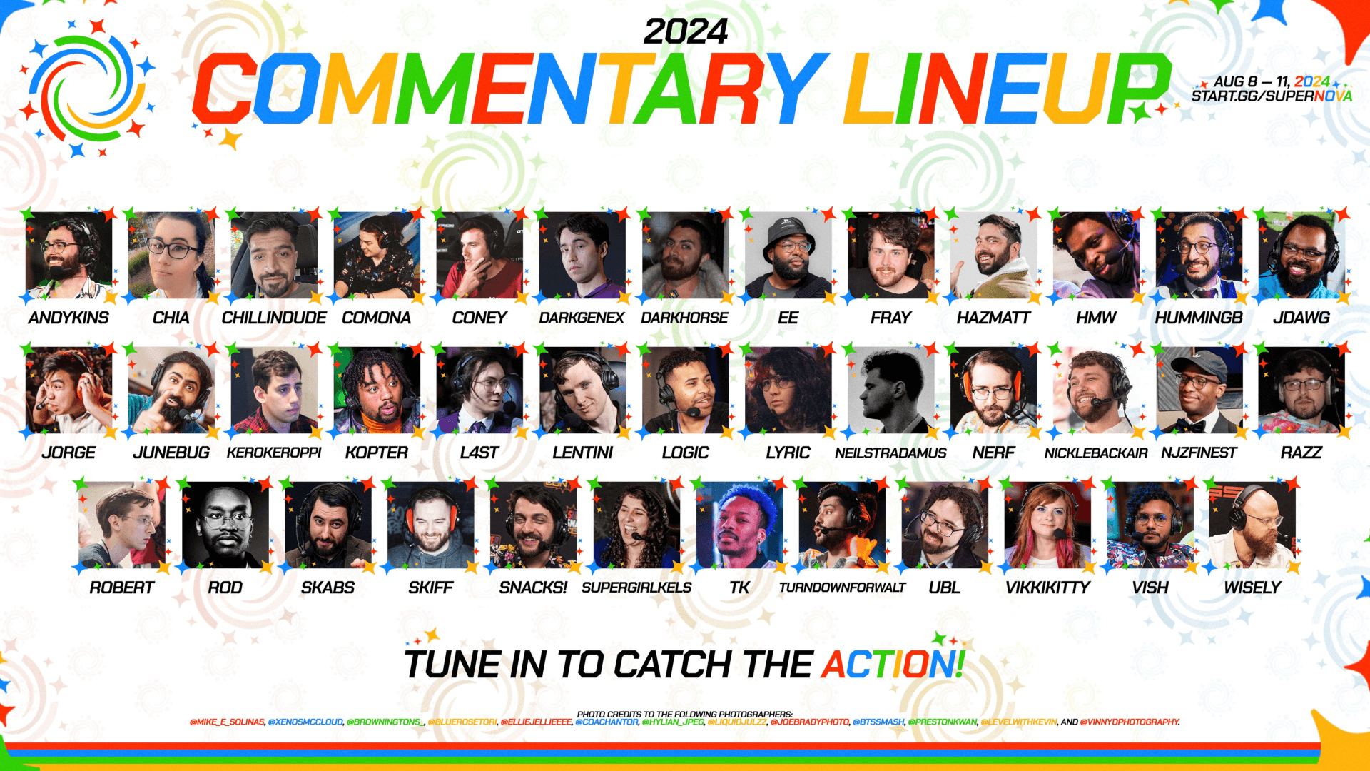 Supernova 2024 Commentator Lineup Announced