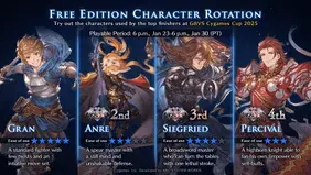 Granblue Fantasy Versus: Rising Free Character Rotation [Jan 23 - 30]