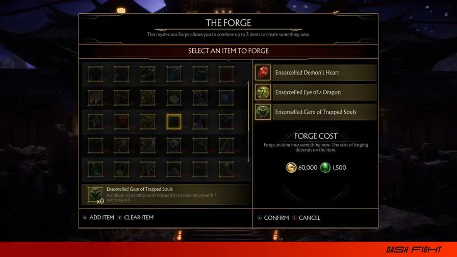 All amulets in Mortal Kombat 11 Krypt DashFight