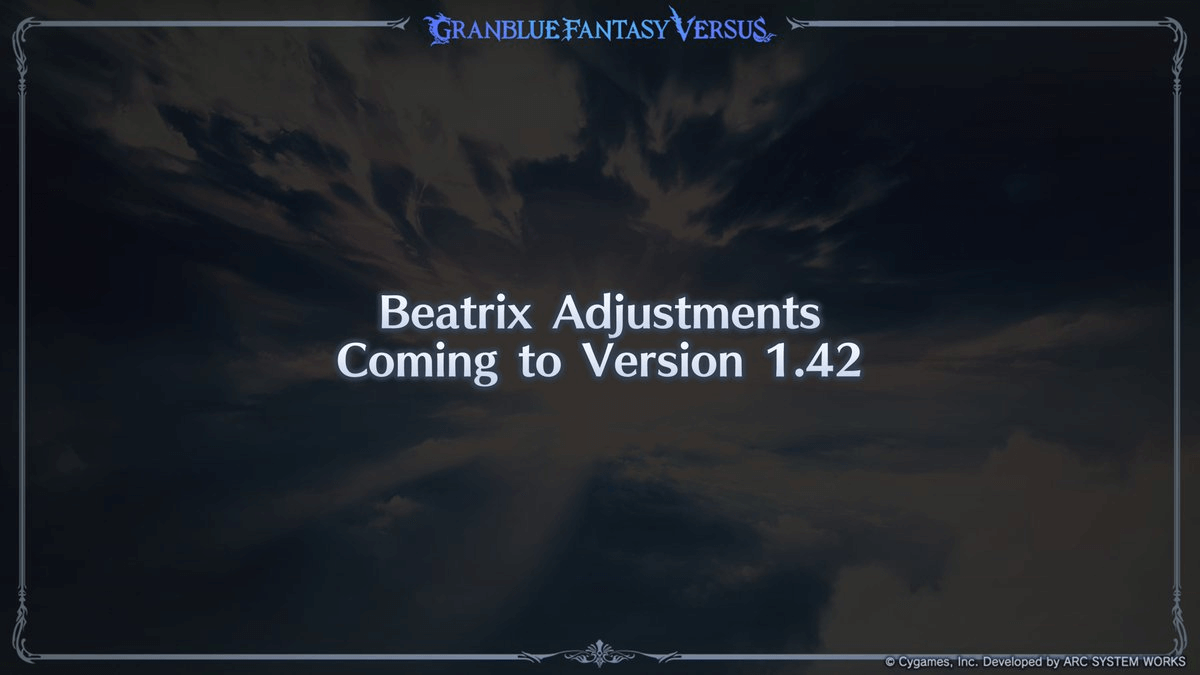 Granblue Fantasy Versus: Rising 1.42 Patch Notes - Beatrix Adjustments