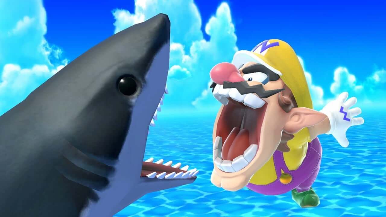 Wario and the shark