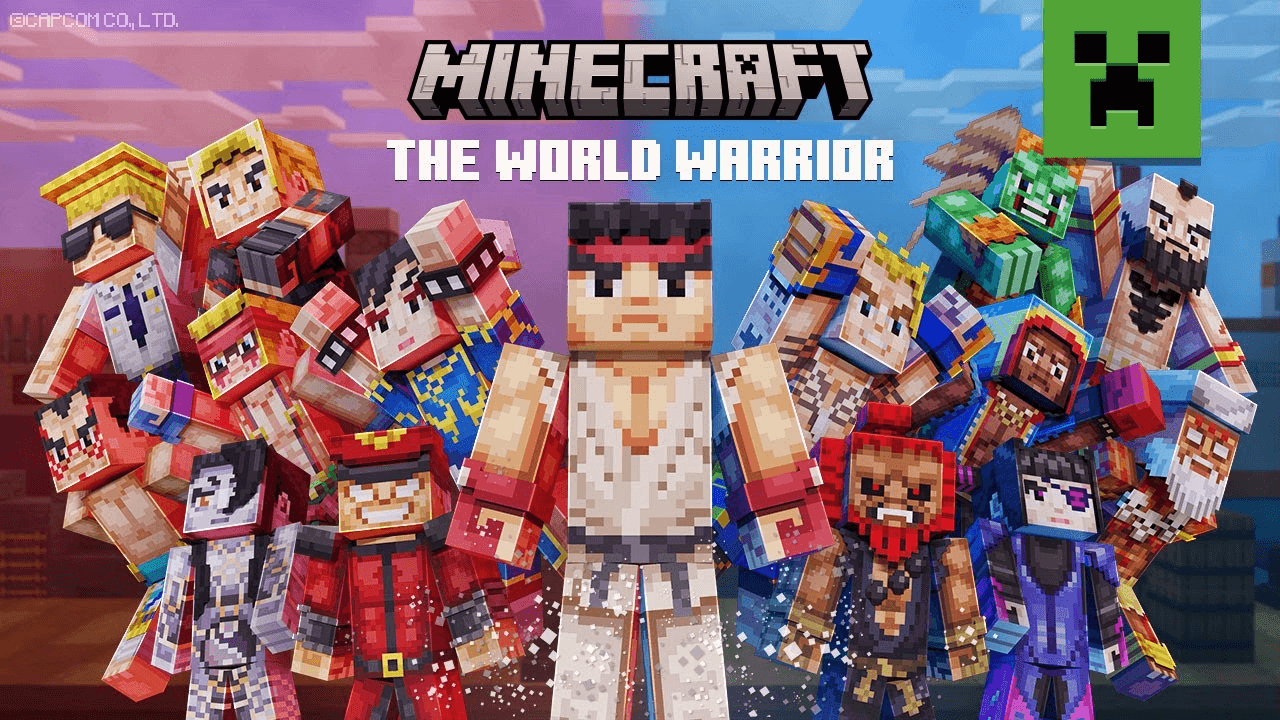 Street Fighter Characters Join Minecraft and KOF All Stars
